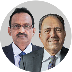 Romesh Elapata, CEO of Banque Patronus Limitée, and N V Subba Reddy, CEO of Finonyx